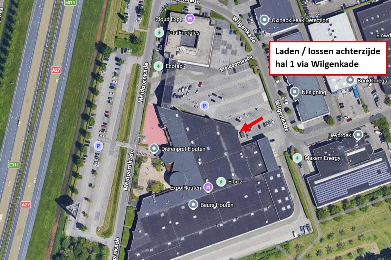 Laden en  lossen hal 1 Expo Houten